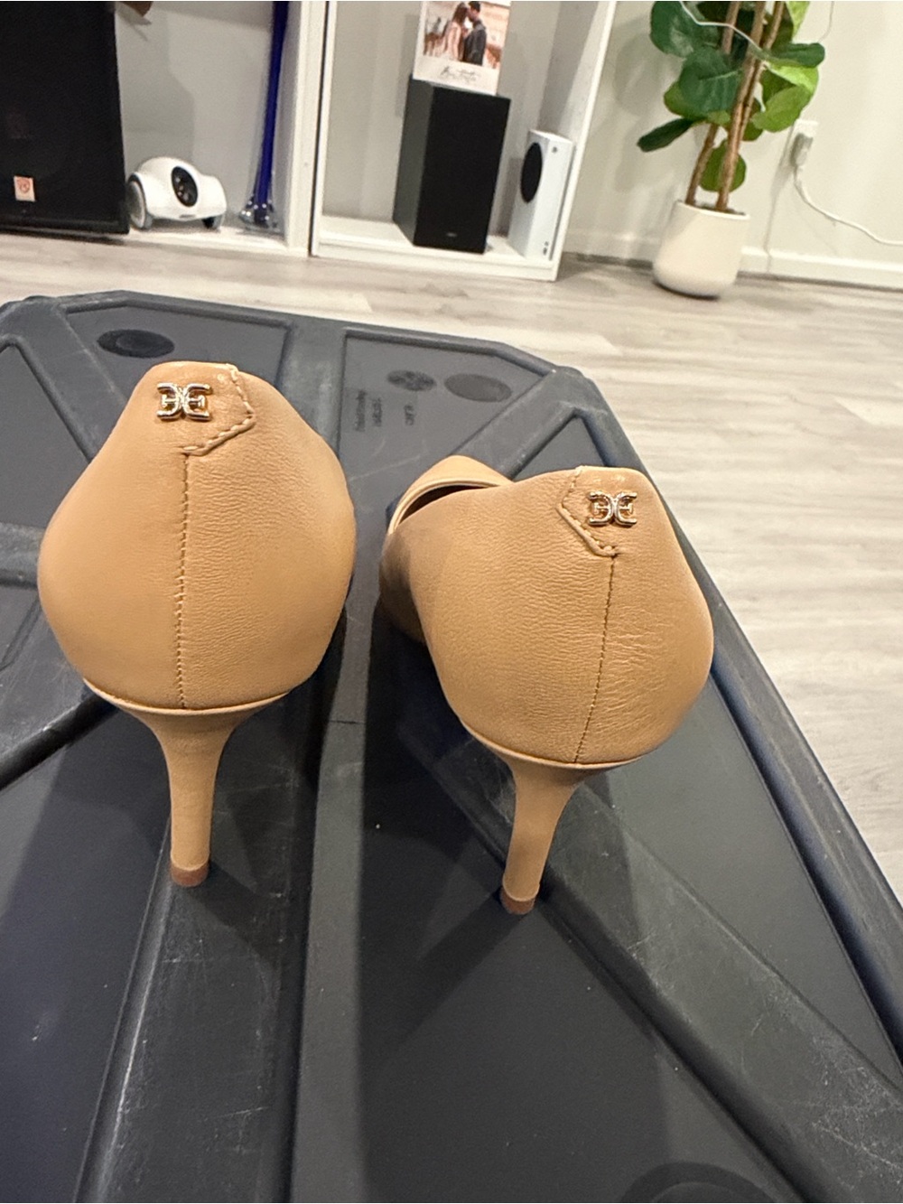 Sam Edelman Hazel Pointed Toe Stiletto Pump in French Sand - Picture 4 of 7